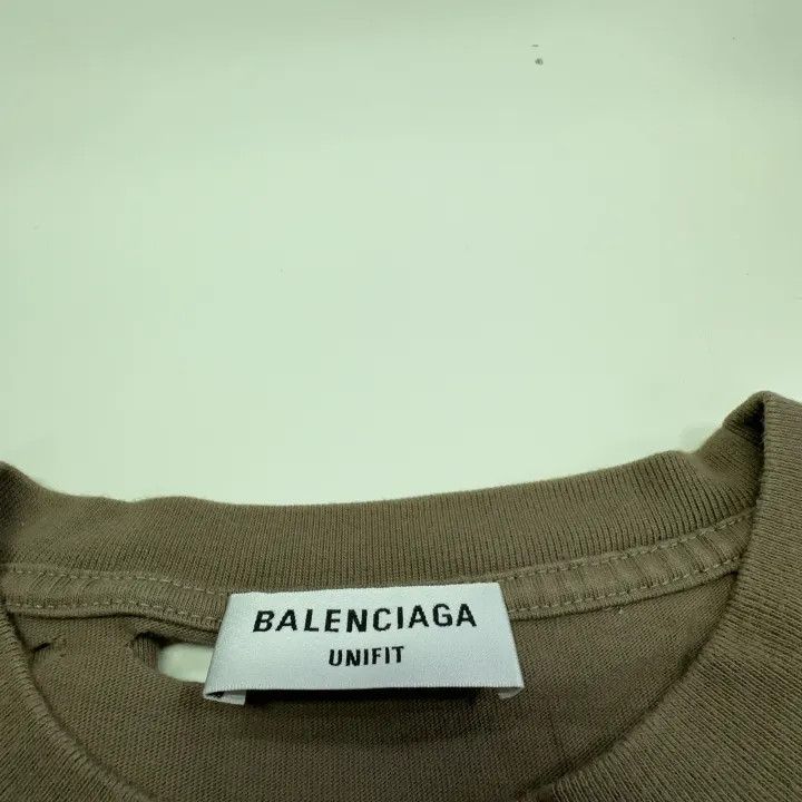Balenciaga Balenciaga Gray Logo Print Short Sleeve T-Shirt 0079 Size XS / US 0-2 / IT 36-38 - 4 Thumbnail