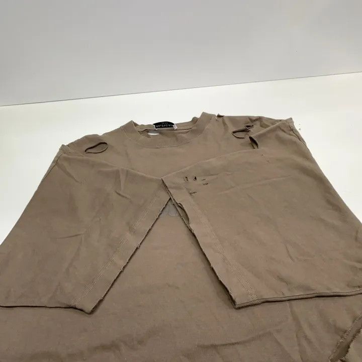 Balenciaga Balenciaga Gray Logo Print Short Sleeve T-Shirt 0079 Size XS / US 0-2 / IT 36-38 - 9 Thumbnail
