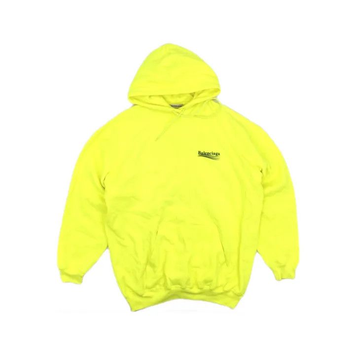 Balenciaga Balenciaga Yellow Logo Hooded Sweatshirt for Women 0079 Size M / US 6-8 / IT 42-44 - 2 Thumbnail