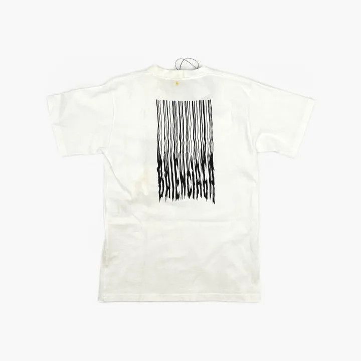 Balenciaga Balenciaga White Barcode Print Cotton T-Shirt 0079 Size S / US 4 / IT 40 - 3 Thumbnail