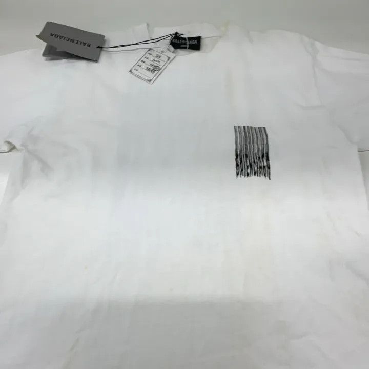 Balenciaga Balenciaga White Barcode Print Cotton T-Shirt 0079 Size S / US 4 / IT 40 - 7 Thumbnail