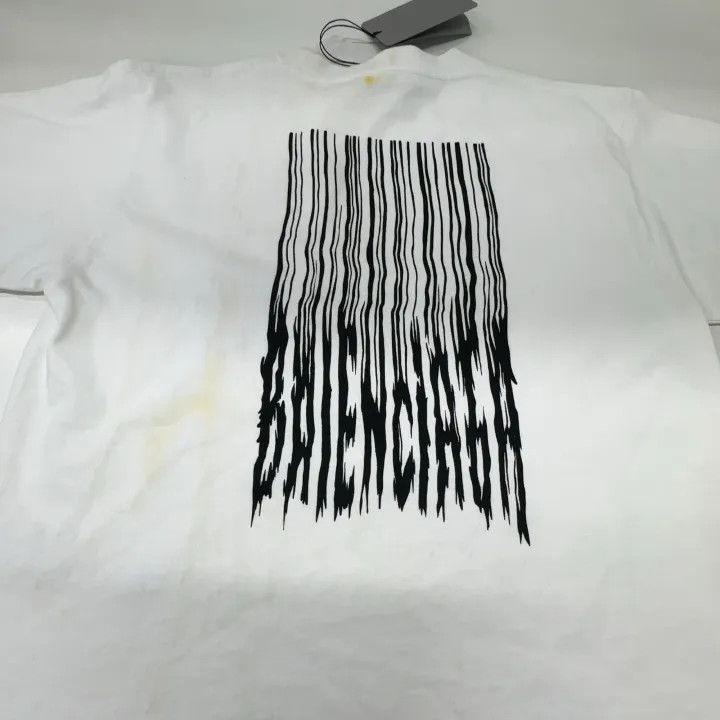 Balenciaga Balenciaga White Barcode Print Cotton T-Shirt 0079 Size S / US 4 / IT 40 - 10 Thumbnail