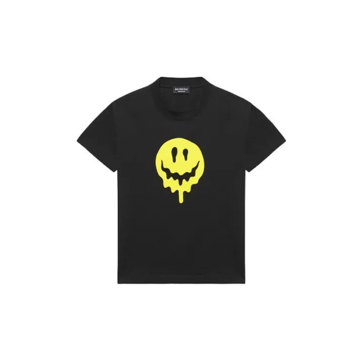 Balenciaga Balenciaga Black Graphic Print Crew Neck T-Shirt 0079 Size XS / US 0-2 / IT 36-38 - 2 Thumbnail