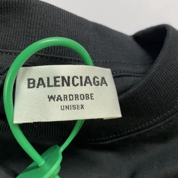 Balenciaga Balenciaga Black Graphic Print Crew Neck T-Shirt 0079 Size XS / US 0-2 / IT 36-38 - 3 Thumbnail