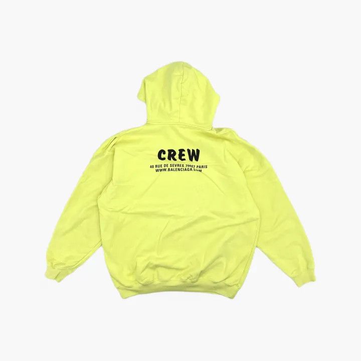 Balenciaga Bright Yellow Logo Hoodie for Women 0079 Womenswear