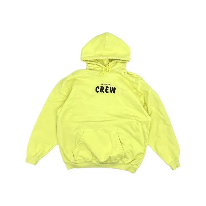 Balenciaga Bright Yellow Logo Hoodie for Women 0079 Womenswear