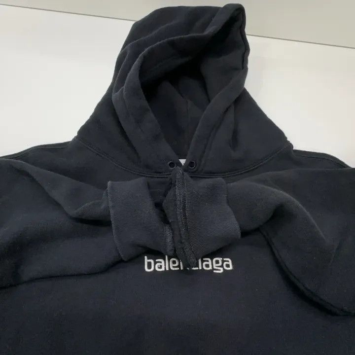 Balenciaga Balenciaga Logo Embroidered Hoodie for Women 0079 Size S / US 4 / IT 40 - 9 Thumbnail