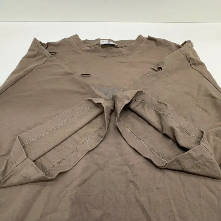 Balenciaga Balenciaga Grey Logo Print T-Shirt 0079 Size M / US 6-8 / IT 42-44 - 7 Thumbnail