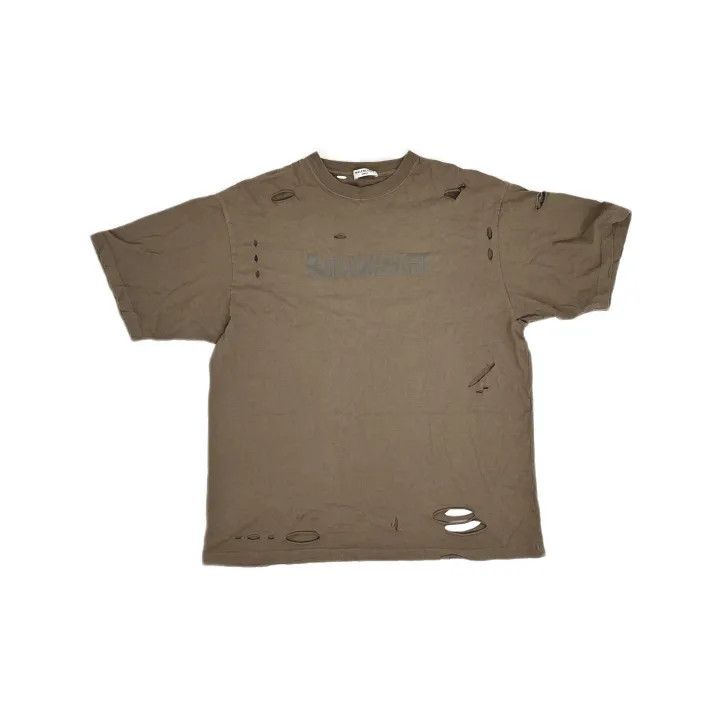 Balenciaga Balenciaga Grey Logo Print T-Shirt 0079 Size M / US 6-8 / IT 42-44 - 2 Thumbnail