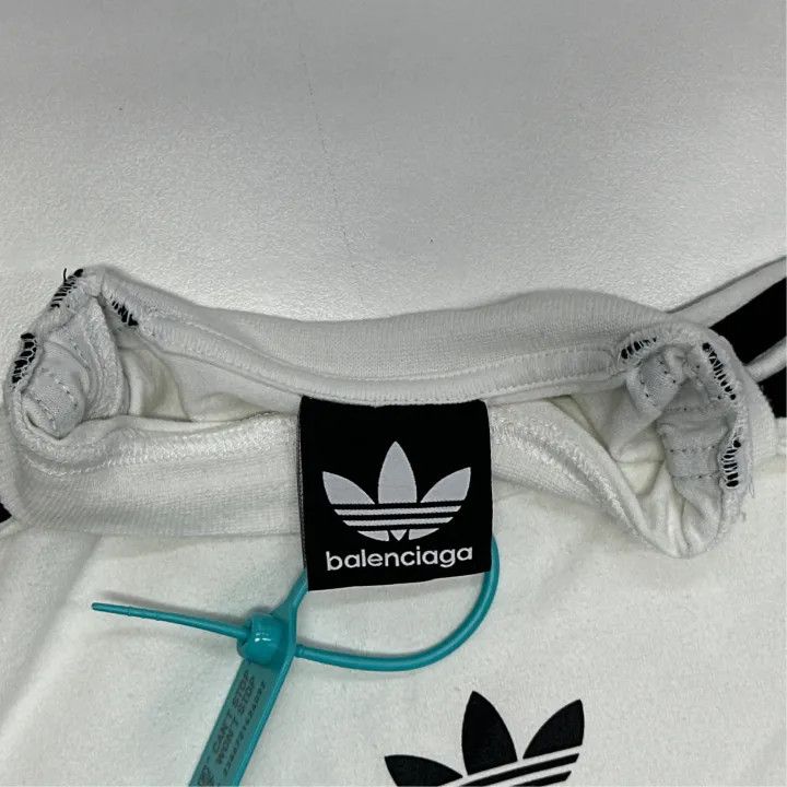 Balenciaga Balenciaga x adidas Logo Print Color Block T-Shirt 0079 Size XS / US 0-2 / IT 36-38 - 3 Thumbnail