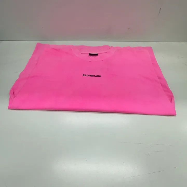 Balenciaga Balenciaga Pink Logo Print T-Shirt for Women 0079 Size XL / US 12-14 / IT 48-50 - 9 Thumbnail