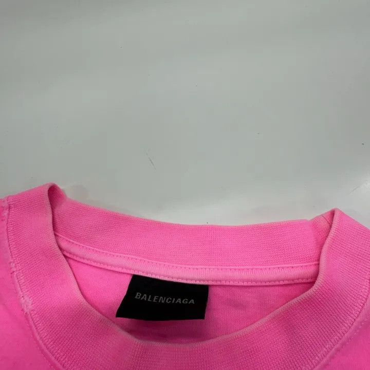 Balenciaga Balenciaga Pink Logo Print T-Shirt for Women 0079 Size XL / US 12-14 / IT 48-50 - 5 Thumbnail