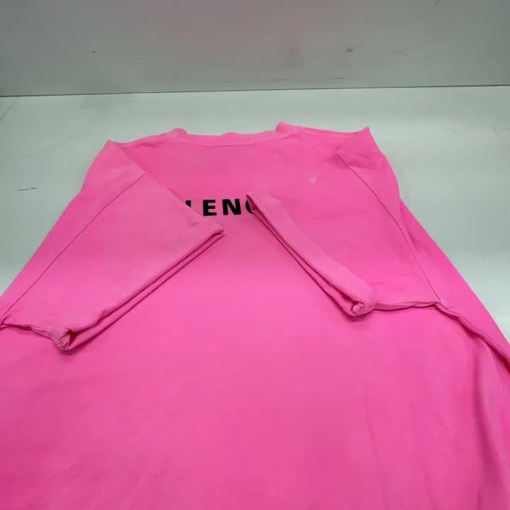 Balenciaga Balenciaga Pink Logo Print T-Shirt for Women 0079 Size XL / US 12-14 / IT 48-50 - 8 Thumbnail