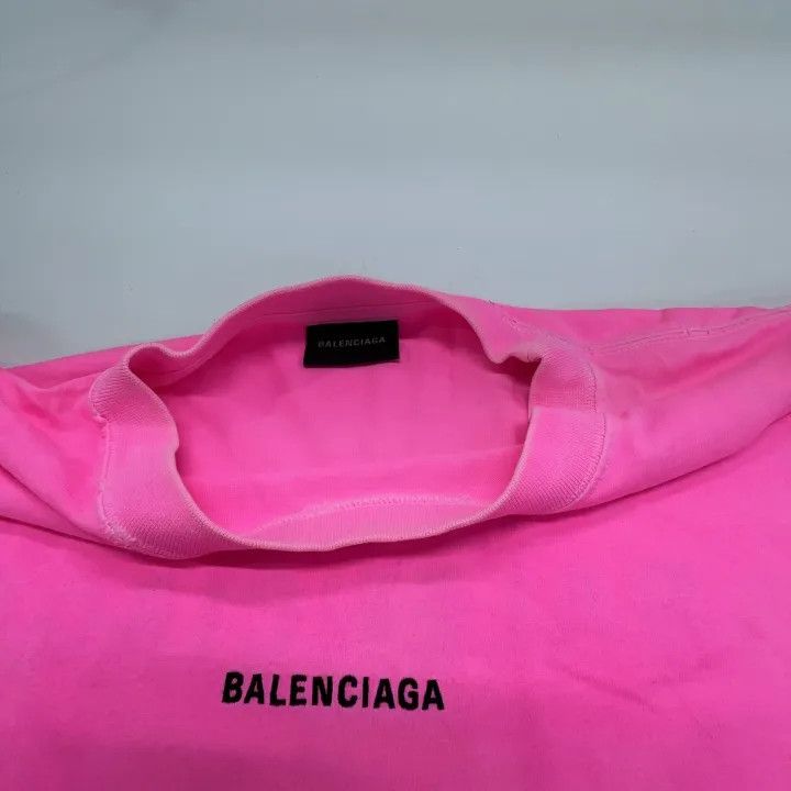 Balenciaga Balenciaga Pink Logo Print T-Shirt for Women 0079 Size XL / US 12-14 / IT 48-50 - 6 Thumbnail