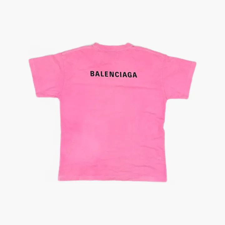 Balenciaga Balenciaga Pink Logo Print T-Shirt for Women 0079 Size XL / US 12-14 / IT 48-50 - 3 Thumbnail