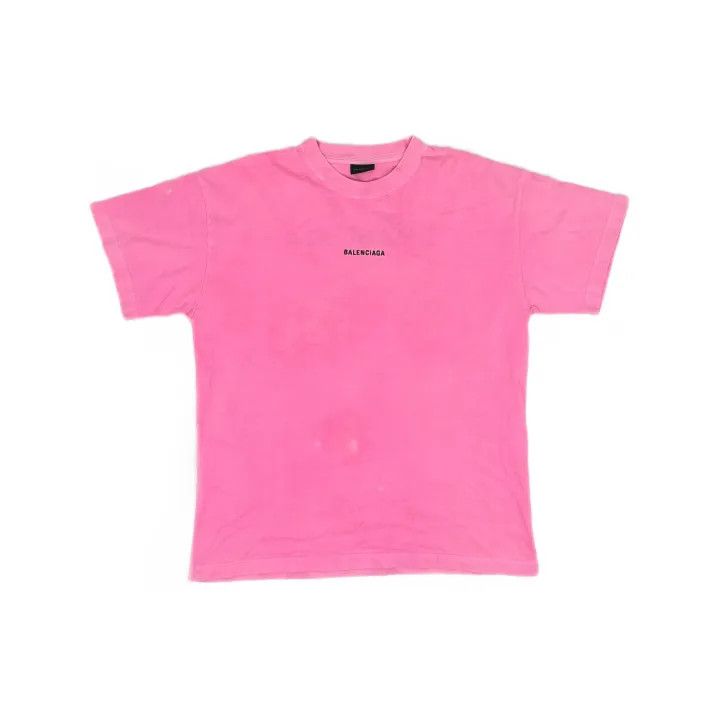 Balenciaga Balenciaga Pink Logo Print T-Shirt for Women 0079 Size XL / US 12-14 / IT 48-50 - 2 Thumbnail