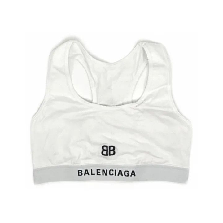 Balenciaga Balenciaga Logo Print Sports Bra for Women 0079 Size S / US 4 / IT 40 - 2 Thumbnail