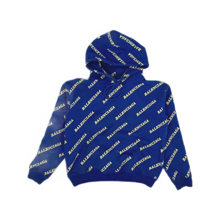 Balenciaga Balenciaga Logo Print Hooded Sweatshirt for Women 0079 Size S / US 4 / IT 40 - 2 Thumbnail