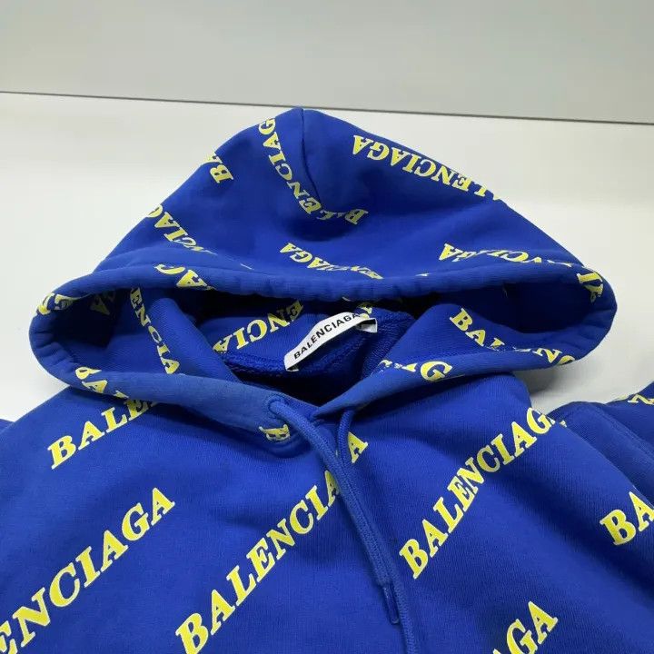 Balenciaga Balenciaga Logo Print Hooded Sweatshirt for Women 0079 Size S / US 4 / IT 40 - 5 Thumbnail