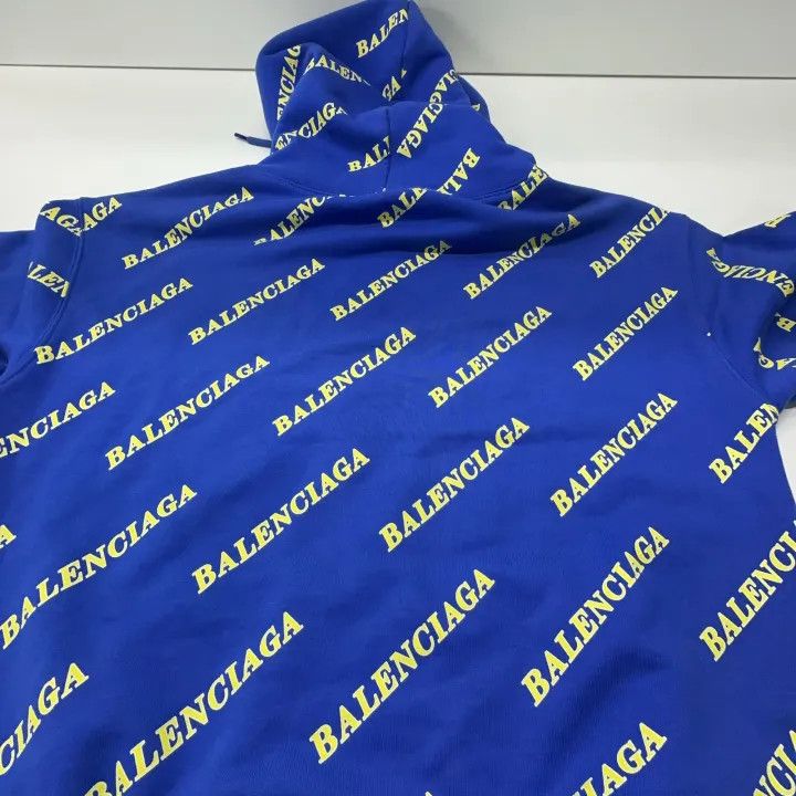 Balenciaga Balenciaga Logo Print Hooded Sweatshirt for Women 0079 Size S / US 4 / IT 40 - 10 Thumbnail