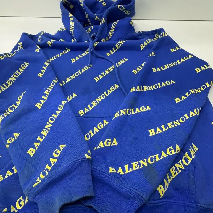 Balenciaga Balenciaga Logo Print Hooded Sweatshirt for Women 0079 Size S / US 4 / IT 40 - 8 Thumbnail
