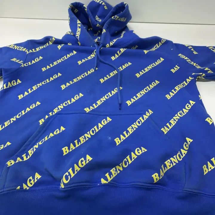 Balenciaga Balenciaga Logo Print Hooded Sweatshirt for Women 0079 Size S / US 4 / IT 40 - 7 Thumbnail