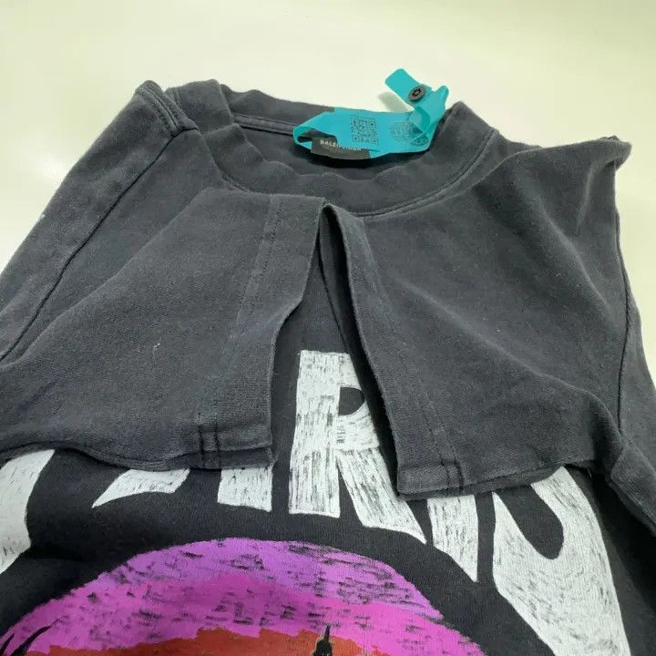Balenciaga Balenciaga Paris Letter Print Short Sleeve T-Shirt 0079 Size M / US 6-8 / IT 42-44 - 8 Thumbnail
