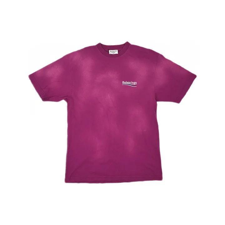 Balenciaga Balenciaga Pink Logo Print Short Sleeve T-shirt 0079 Size XXS / US 00 / IT 34 - 2 Thumbnail