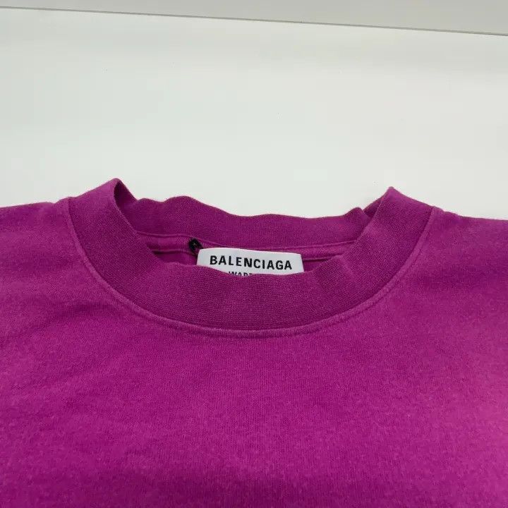 Balenciaga Balenciaga Pink Logo Print Short Sleeve T-shirt 0079 Size XXS / US 00 / IT 34 - 6 Thumbnail