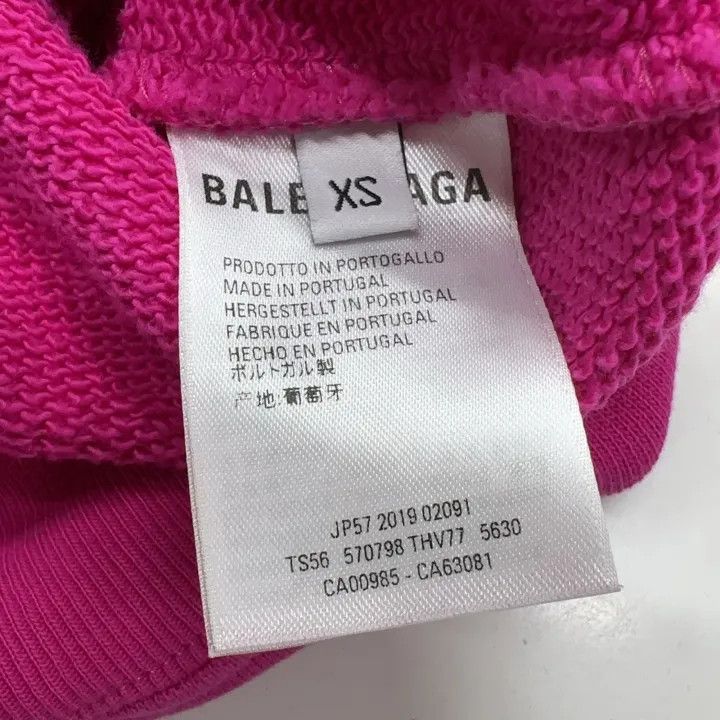 Balenciaga Balenciaga Logo Simple Hoodie for Women in Pink 0079 Size XS / US 0-2 / IT 36-38 - 3 Thumbnail