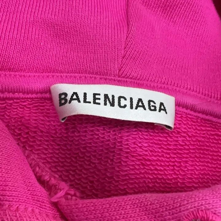 Balenciaga Balenciaga Logo Simple Hoodie for Women in Pink 0079 Size XS / US 0-2 / IT 36-38 - 4 Thumbnail