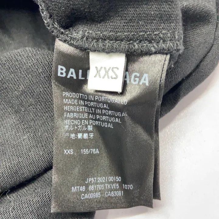 Balenciaga Balenciaga Black Graphic Cotton T-Shirt for Women 0079 Size XXS / US 00 / IT 34 - 3 Thumbnail