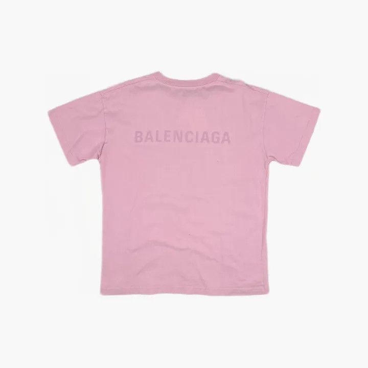 Balenciaga Balenciaga Pink Logo Print Short Sleeve T-Shirt 0079 Size L / US 10 / IT 46 - 3 Thumbnail
