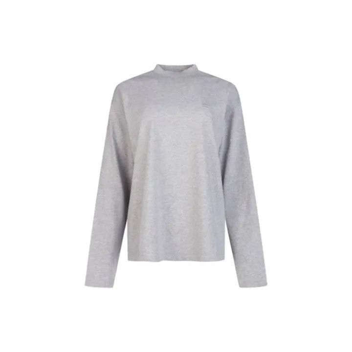 Balenciaga Balenciaga Long Sleeve Gray T-Shirt for Women 0079 Size XXS / US 00 / IT 34 - 2 Thumbnail