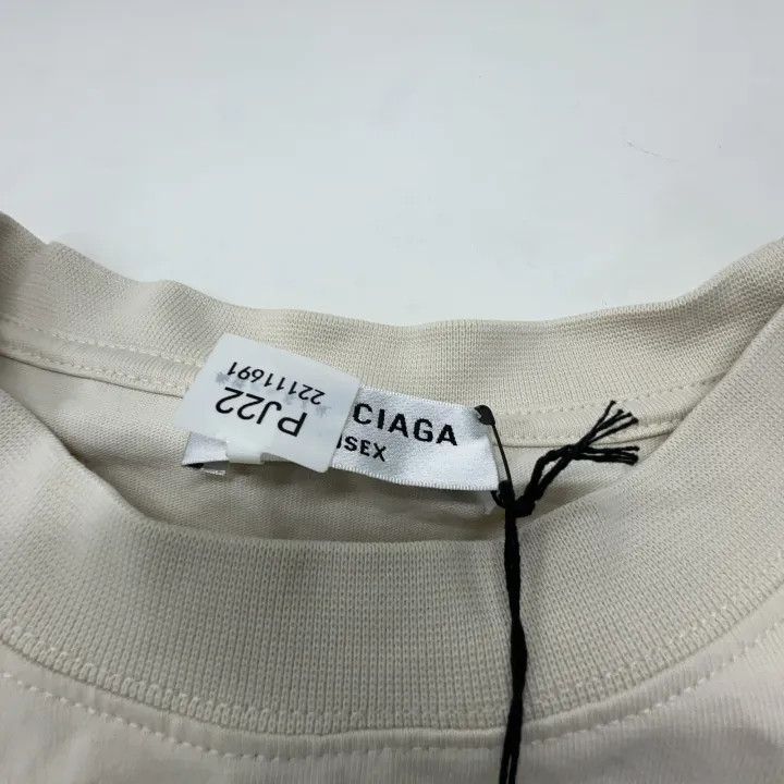 Balenciaga Balenciaga White Graphic Print T-Shirt for Women 0079 Size S / US 4 / IT 40 - 5 Thumbnail