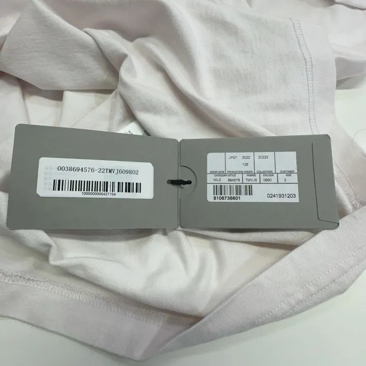Balenciaga Balenciaga White Logo Print Short Sleeve T-shirt 0079 Size S / US 4 / IT 40 - 4 Thumbnail
