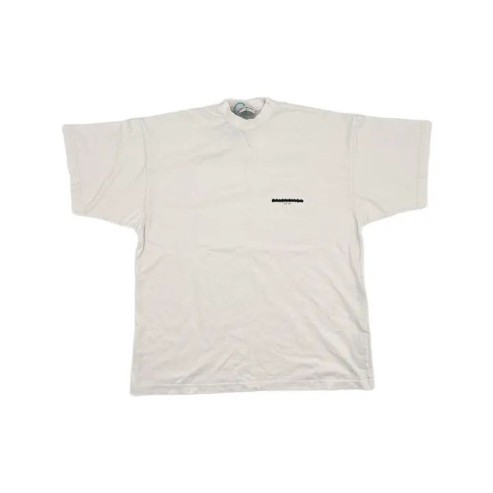 Balenciaga Balenciaga White Logo Print Short Sleeve T-shirt 0079 Size S / US 4 / IT 40 - 2 Thumbnail