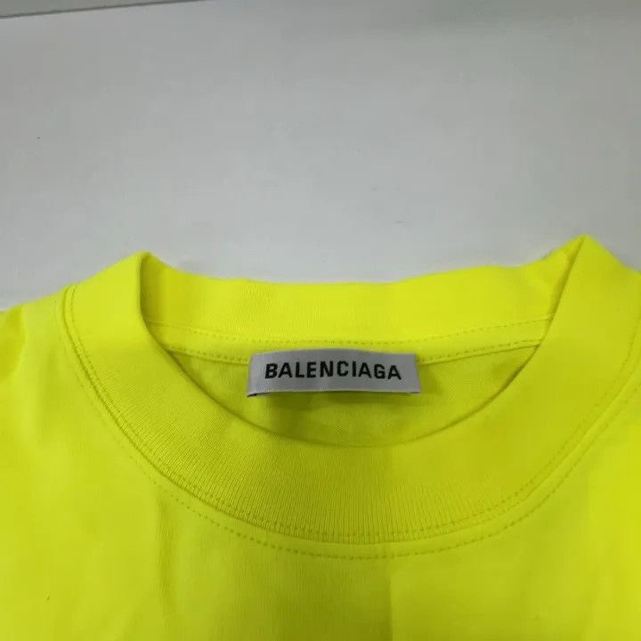 Balenciaga Balenciaga Yellow Logo Printed Casual T-Shirt 0079 Size M / US 6-8 / IT 42-44 - 6 Thumbnail