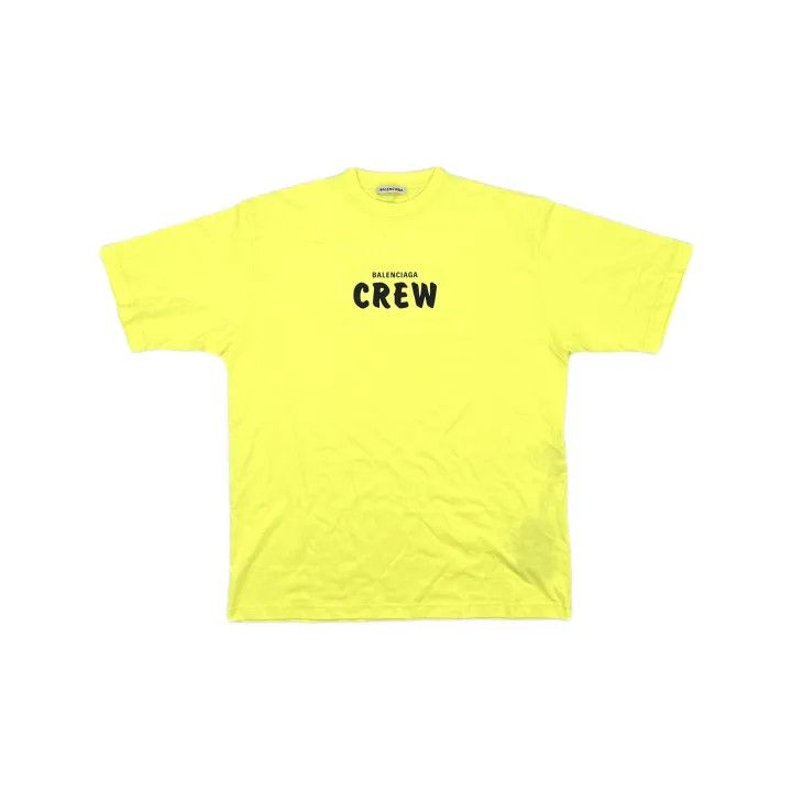 Balenciaga Balenciaga Yellow Logo Printed Casual T-Shirt 0079 Size M / US 6-8 / IT 42-44 - 2 Thumbnail