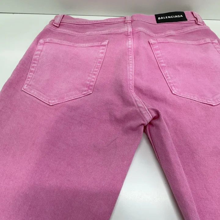 Balenciaga Balenciaga SS23 Pink Straight-Leg Jeans for Women 0079 Size 28" / US 6 / IT 42 - 7 Thumbnail