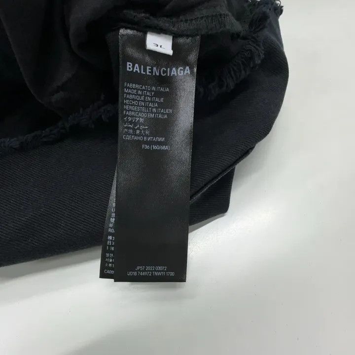 Balenciaga Balenciaga Black Cutoff Denim Mini Skirt 0079 Size 36" / US 14 / IT 50 - 6 Thumbnail