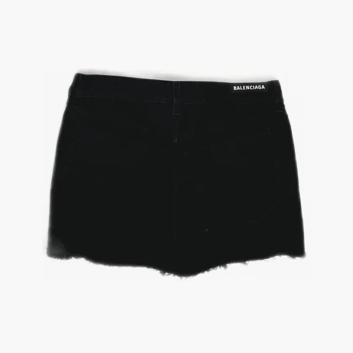 Balenciaga Balenciaga Black Cutoff Denim Mini Skirt 0079 Size 36" / US 14 / IT 50 - 3 Thumbnail