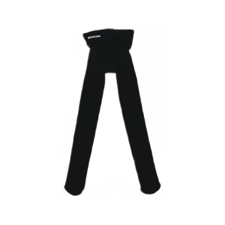 Balenciaga Balenciaga Logo Printed Black Tights Gift Box 0079 Size 23" - 2 Thumbnail