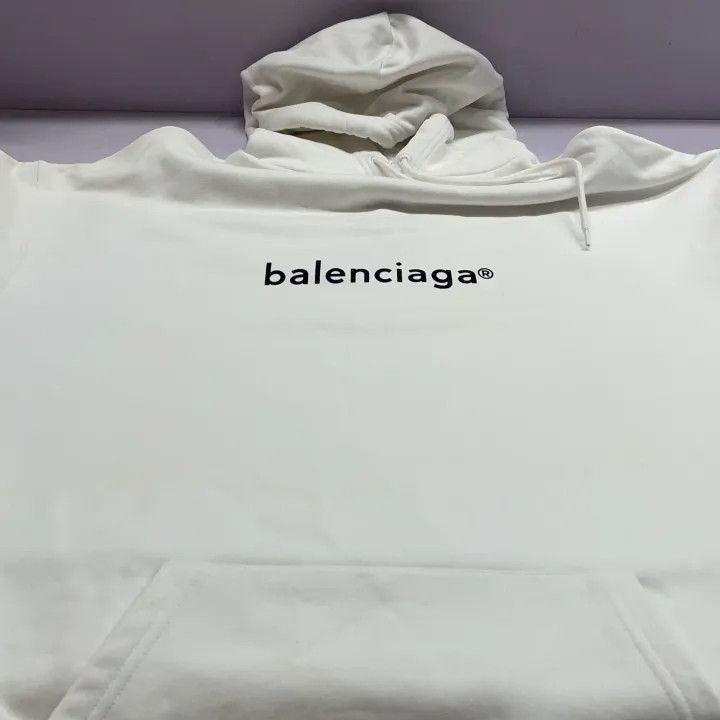Balenciaga Balenciaga Logo Hooded Sweatshirt for Women 0079 Size S / US 4 / IT 40 - 9 Thumbnail