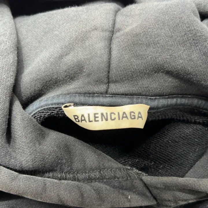 Balenciaga Balenciaga Black Crew Hooded Sweatshirt for Women 0079 Size S / US 4 / IT 40 - 2 Thumbnail