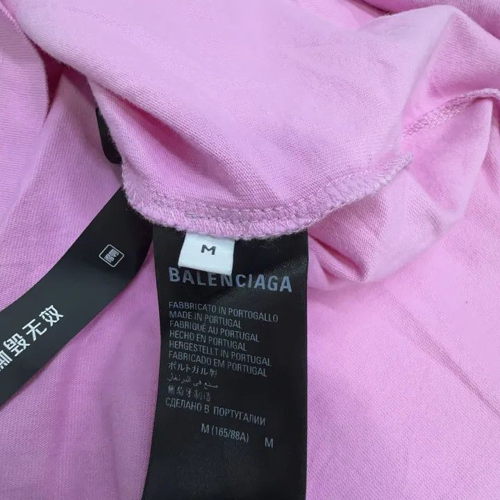 Balenciaga Balenciaga Pink Logo T-Shirt for Women 0079 Size M / US 6-8 / IT 42-44 - 4 Thumbnail