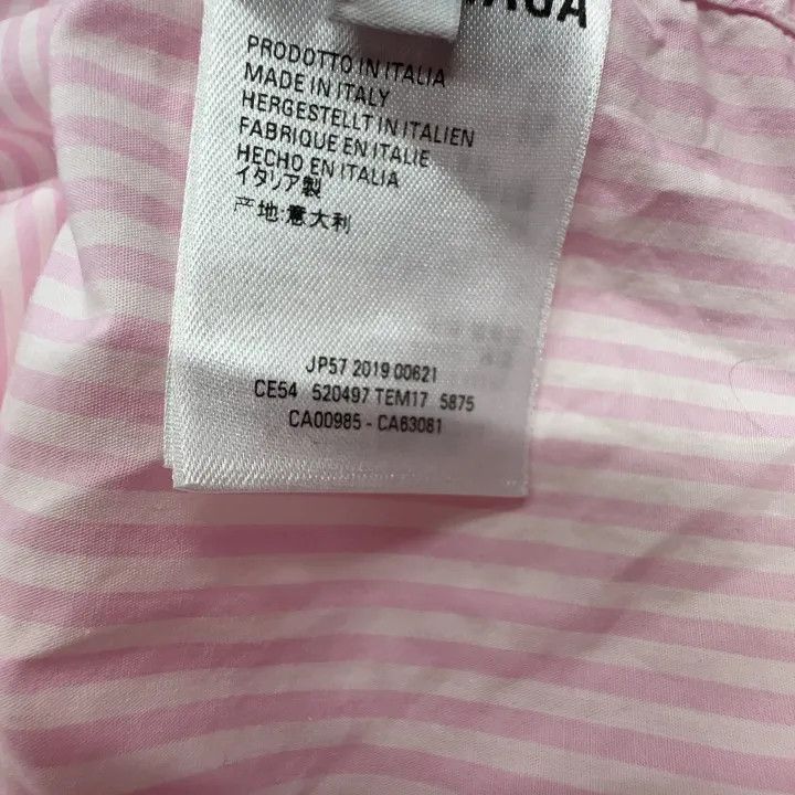 Balenciaga Balenciaga Pink Striped Logo Shirt for Women 0079 Size M / US 6-8 / IT 42-44 - 4 Thumbnail