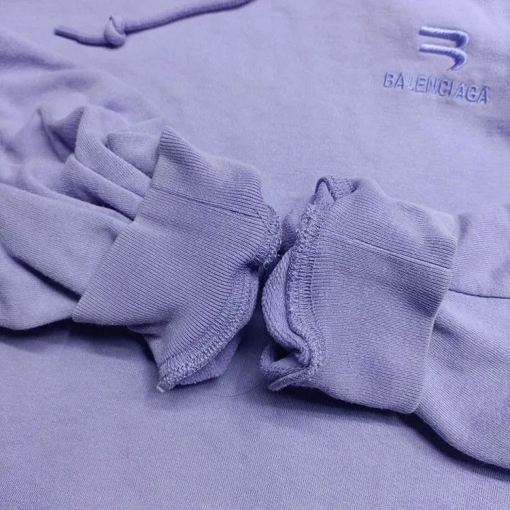 Balenciaga Balenciaga Logo Embroidered Hoodie for Women 0079 Size XS / US 0-2 / IT 36-38 - 8 Thumbnail