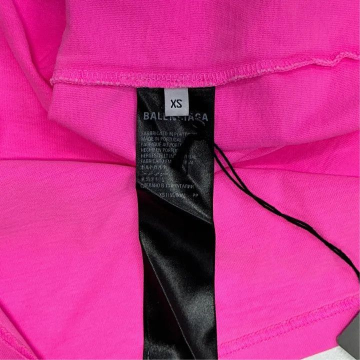 Balenciaga Balenciaga Pink Logo T-Shirt for Women 0079 Size XS / US 0-2 / IT 36-38 - 2 Thumbnail