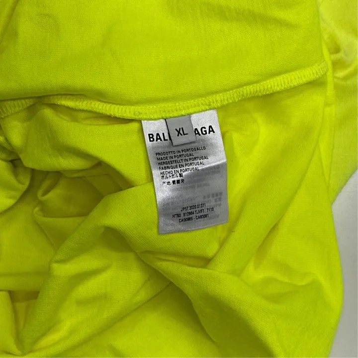 Balenciaga Balenciaga Yellow Print Short Sleeve T-Shirt 0079 Size XL / US 12-14 / IT 48-50 - 4 Thumbnail